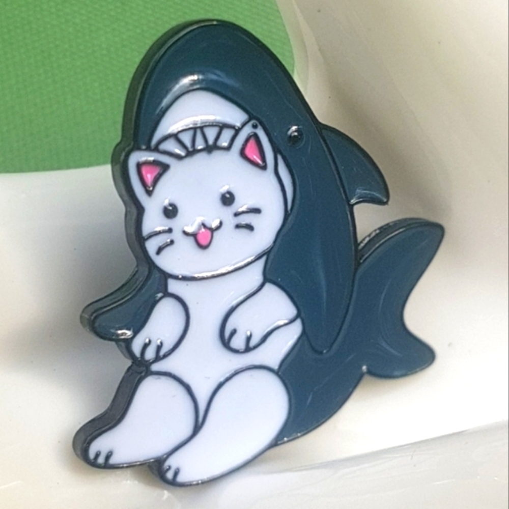 🦈 Kitty Cat Shark Pin